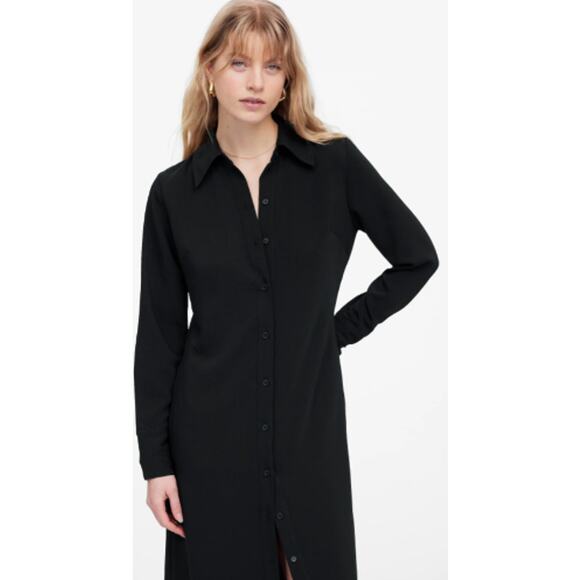 NWT Madewell Black Midi Dress - Picture 2 of 15